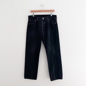 Vintage Levi's 501 Black Straight Leg Jeans Button Fly Classic Fit 34 x 30